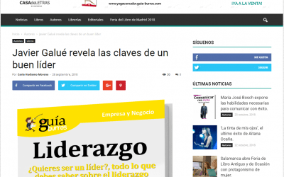 El GuíaBurros: Liderazgo, escrito por Javier Galué, recomendado por el medio especializado Casa de Letras